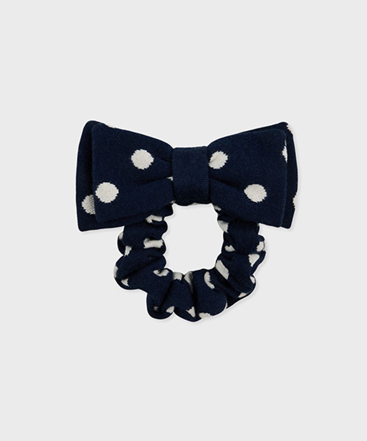 삭스어필(SOCKS APPEAL) ribbon hair scrunchie navy dot