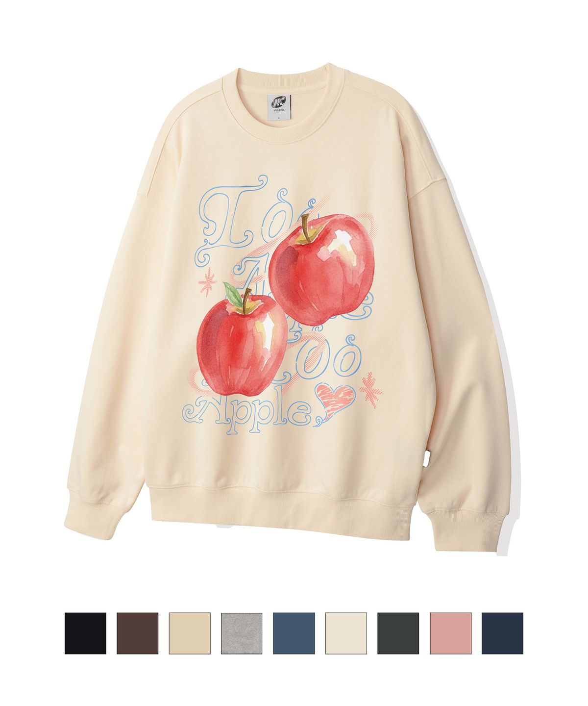 와일드락(WILDROCK) Too Apple 오버핏 맨투맨_9 COL