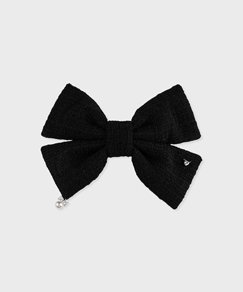 pearl charm ribbon hair pin