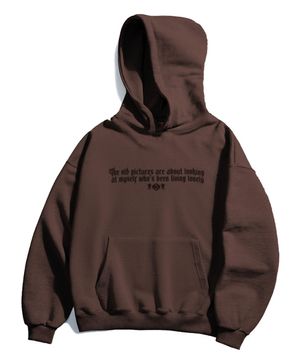 DTG 론니 오버핏 후드 티셔츠 브라운