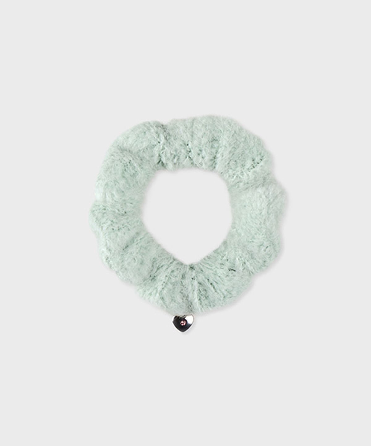 삭스어필(SOCKS APPEAL) mini charm hair scrunchie mint heart