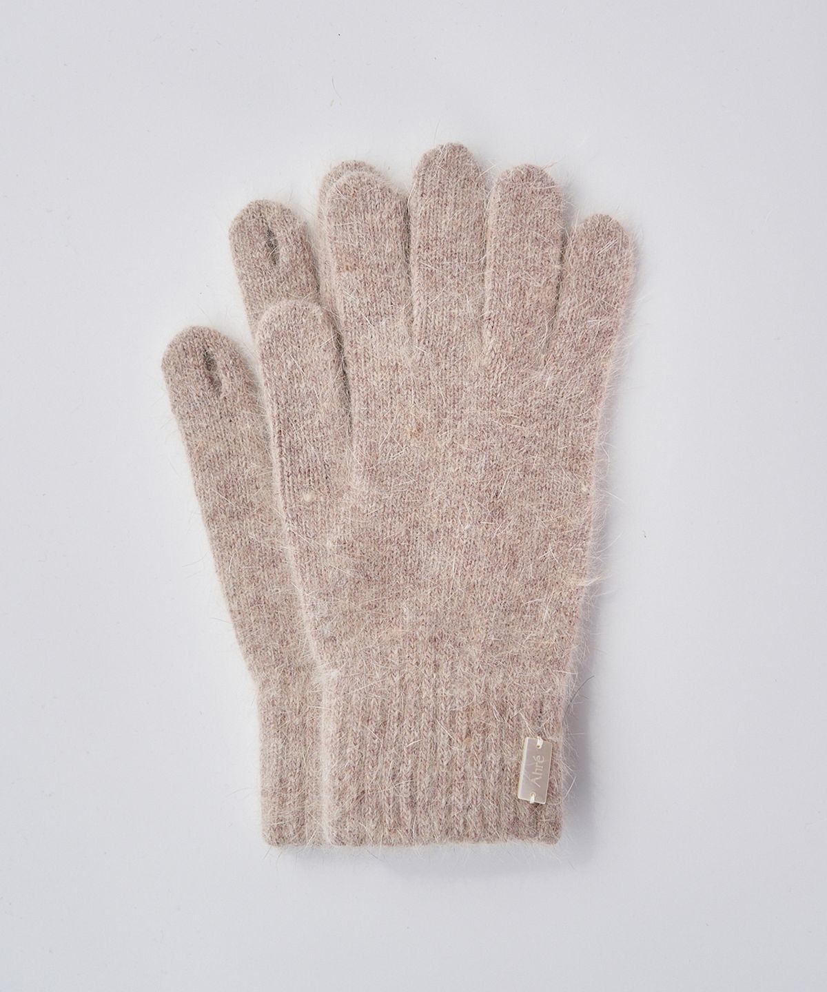 아흐레(AHRE) Nue Fingerhole Angora Wool Gloves _DARK BEIGE