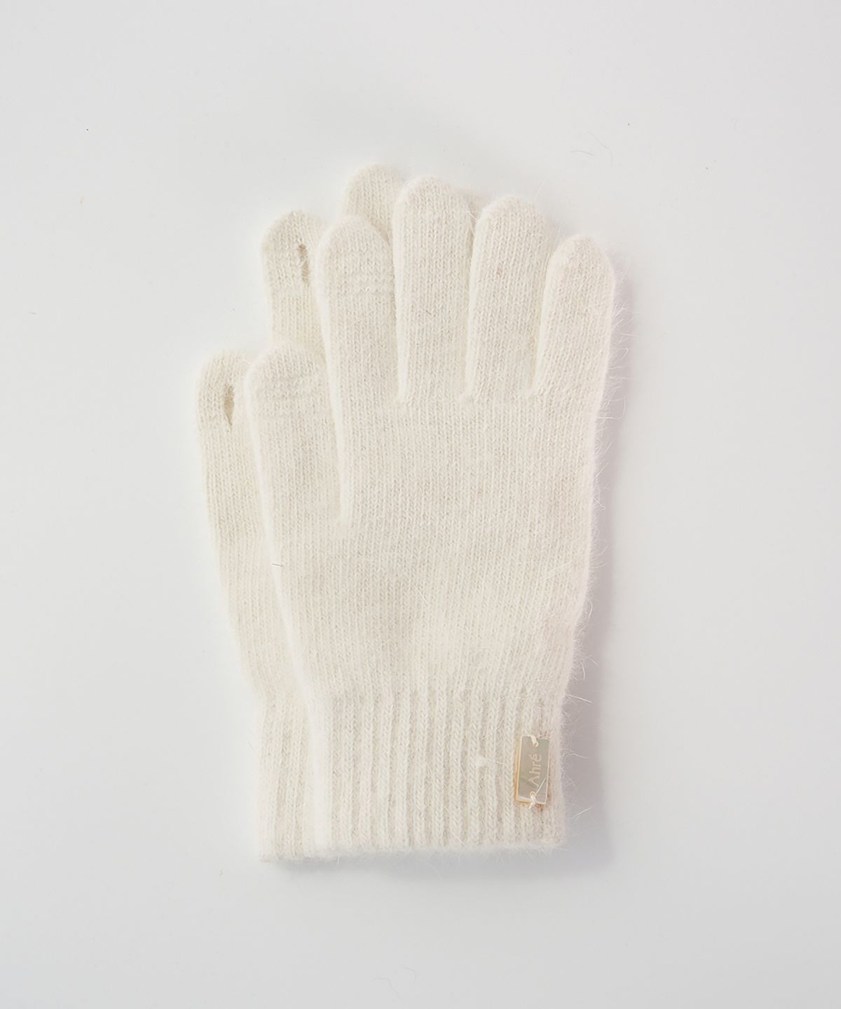 아흐레(AHRE) Nue Fingerhole Angora Wool Gloves _WHITE