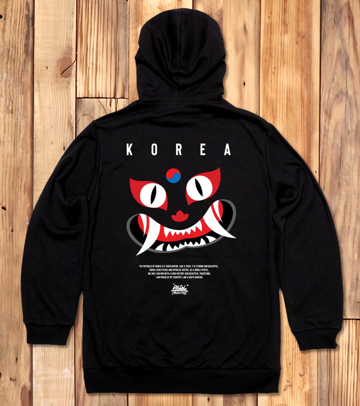 돌돌(DOLDOL) DMK_HOODY_169 그래피티 아티스트 데빌몽키 대한민국 호랑이 후드티 후디