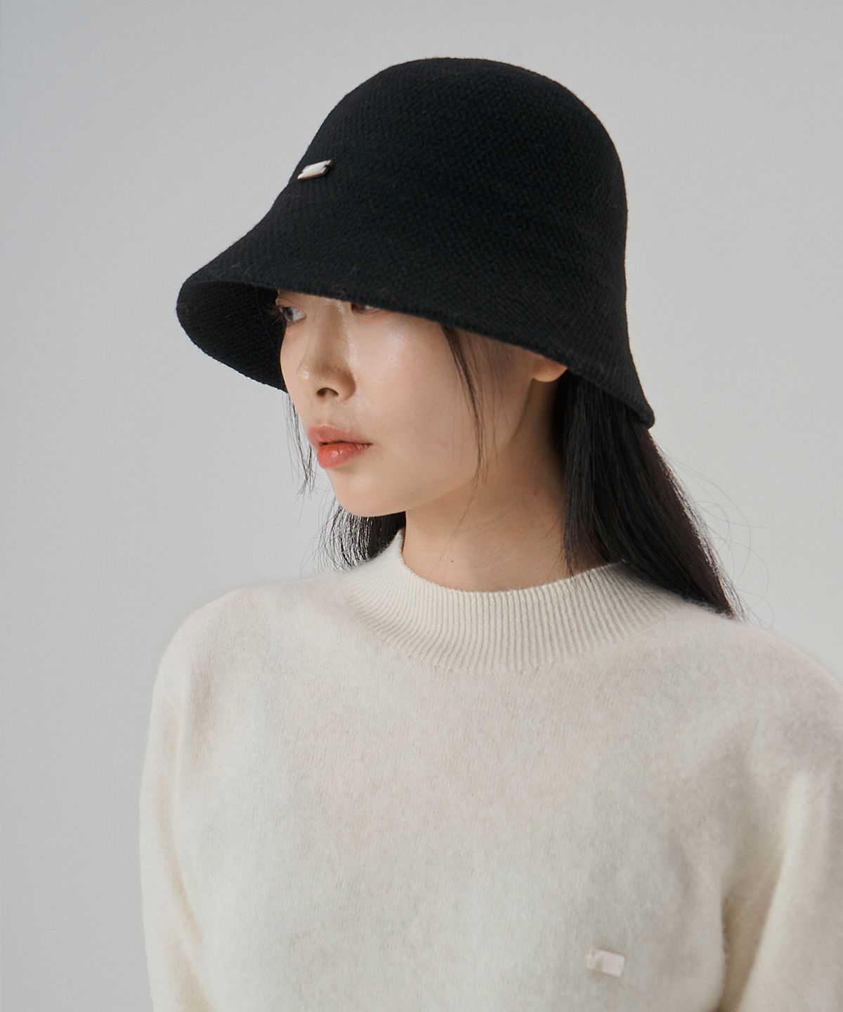 아흐레(AHRE) Lune Felted Wool Bucket Hat4_BLACK
