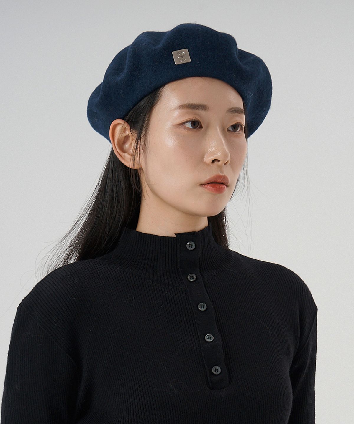 아흐레(AHRE) Rue Wool Beret_NAVY