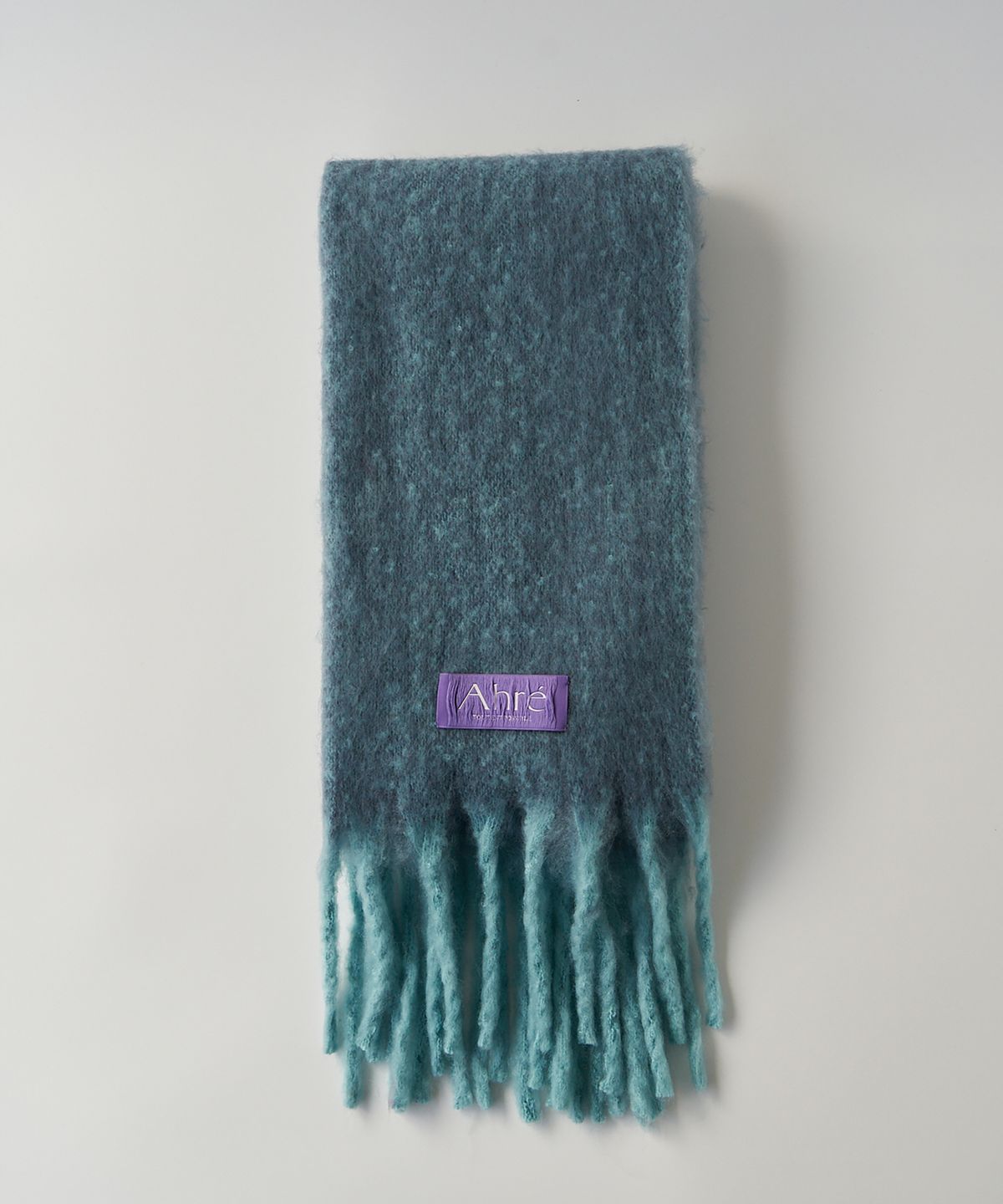 아흐레(AHRE) Boucle Oversize Brush Bold Muffler_TEAL