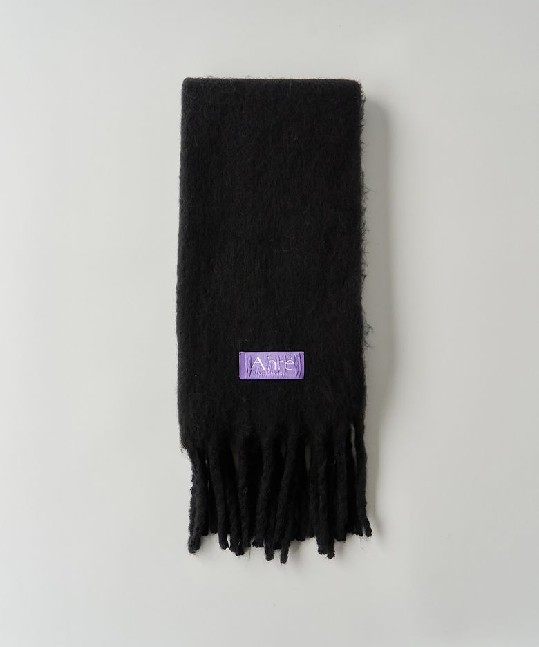 Boucle Oversize Brush Bold Muffler_BLACK