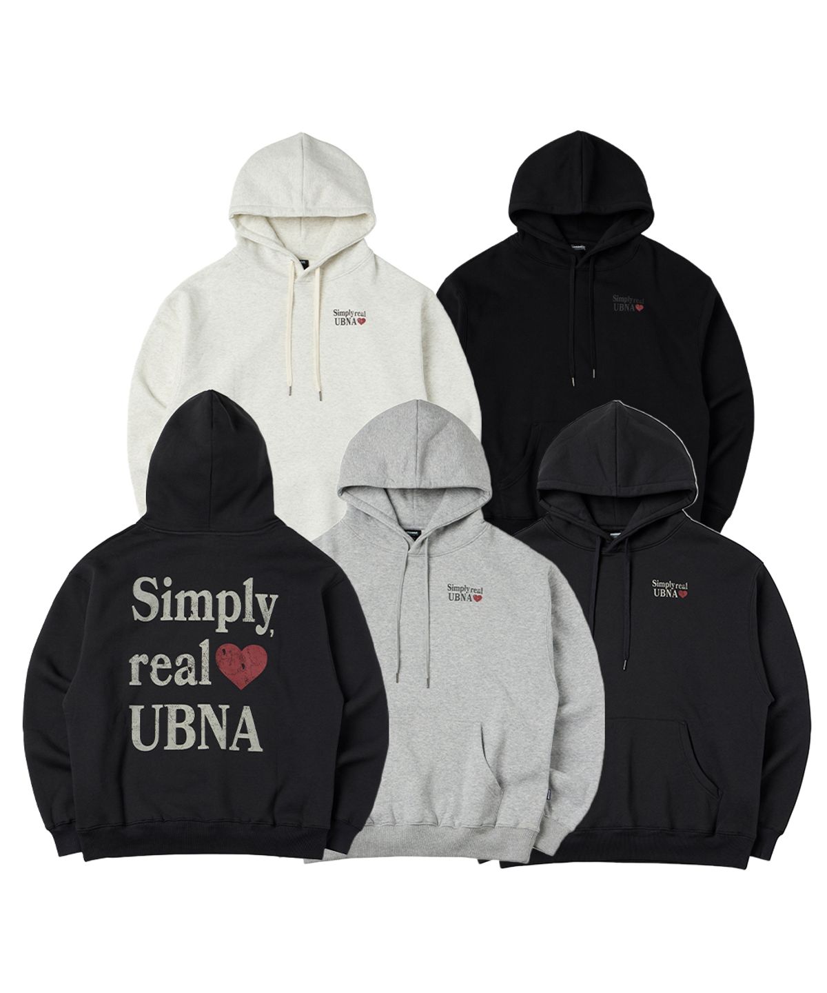 어반에이지(URBANAGE) [2PACK] SIMPLY 오버핏 후드_4color