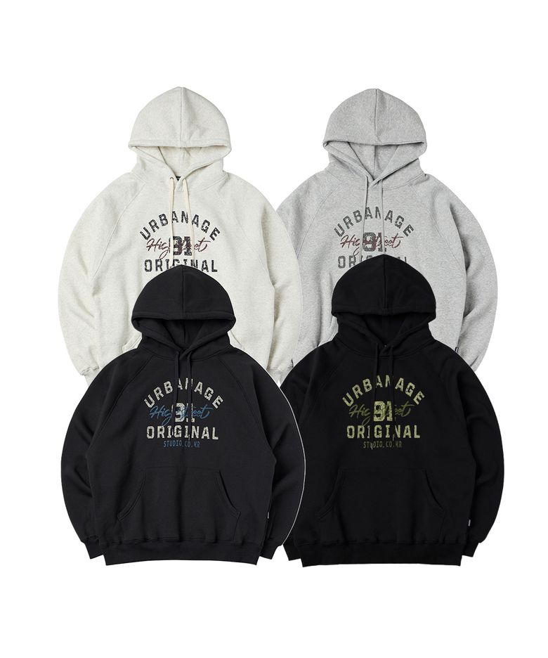 [2PACK] HIGH STREET 나그랑 오버핏 후드_4color