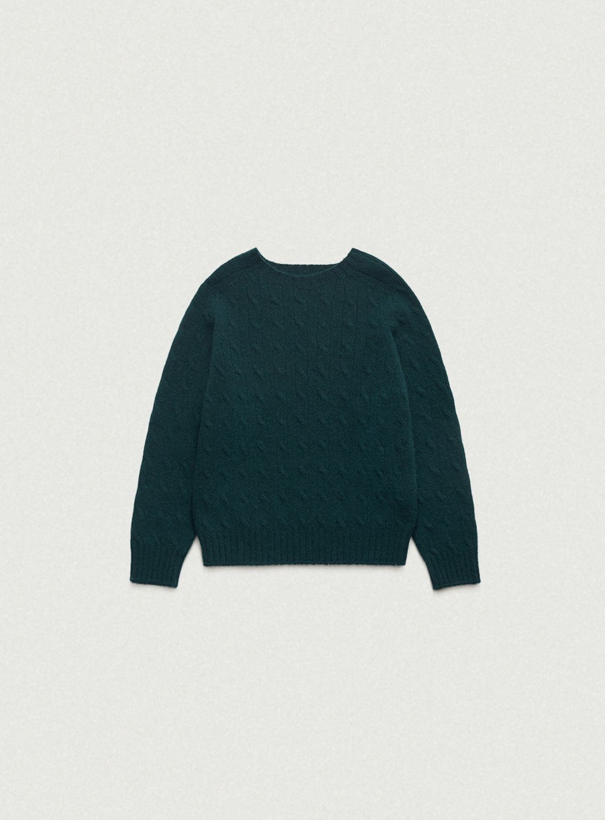 더바넷(THEBARNNET) Shaggy Dog Knit Sweater_Green