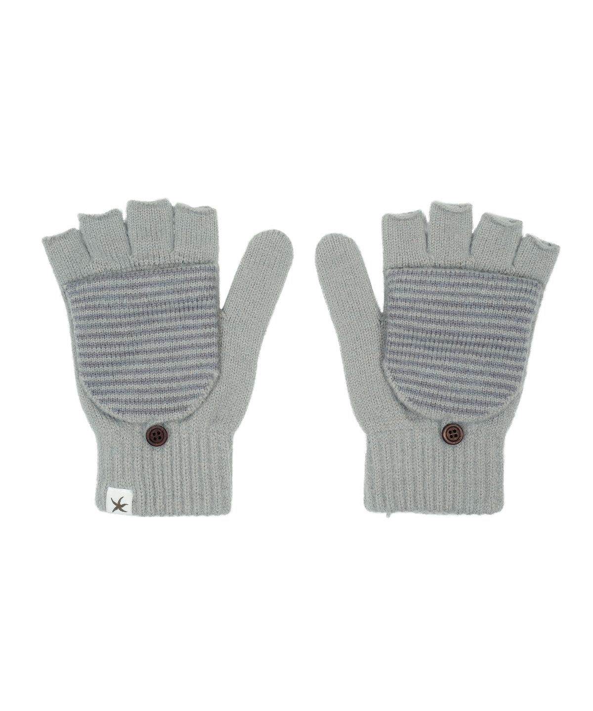 더콜디스트모먼트(THE COLDEST MOMENT) TCM stripe twofold mitten glove (grey)
