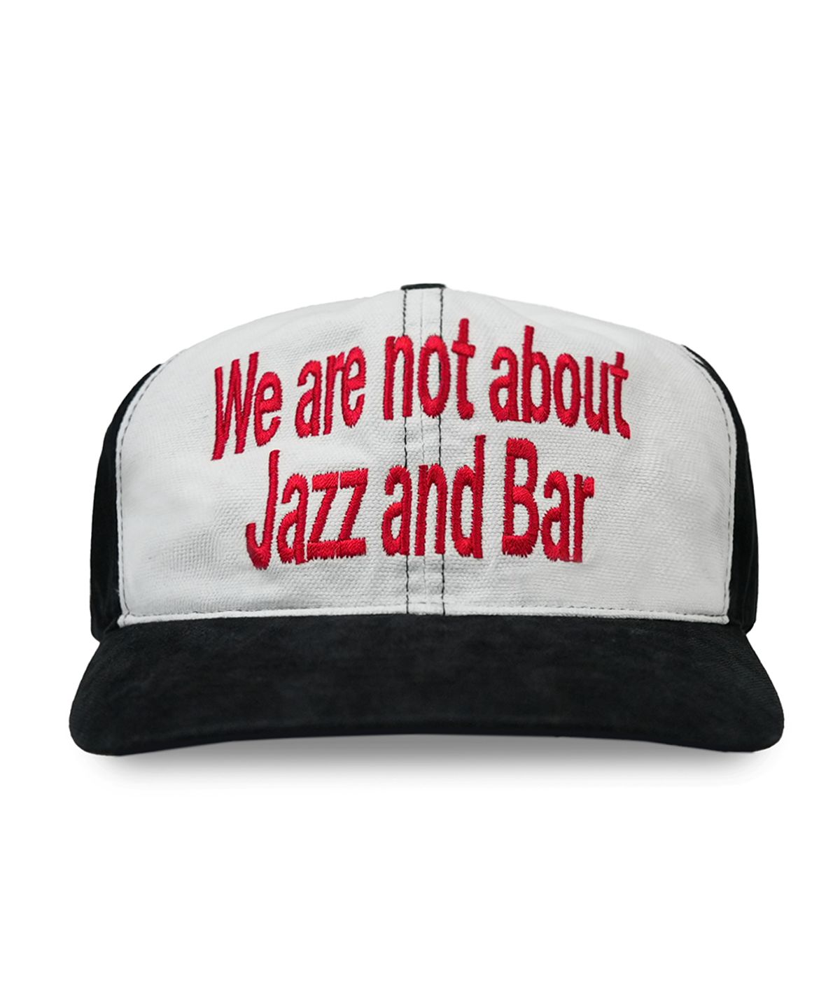 재즈앤바(JAZZ&BAR) 6 Panel Washed Logo Cap - WNJB (Black & White)