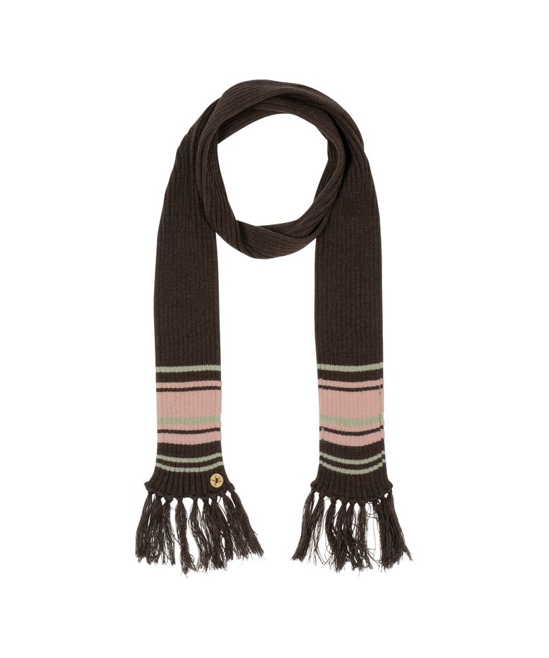 TCM mini logo button color muffler (brown)