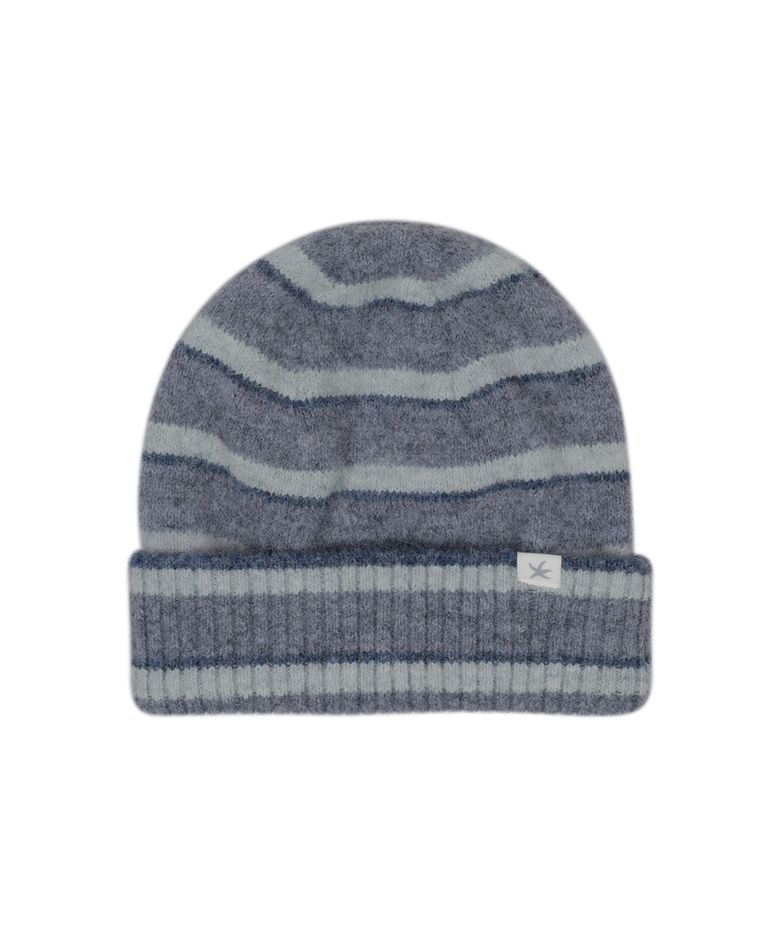 TCM mohair stripe beanie (blue)