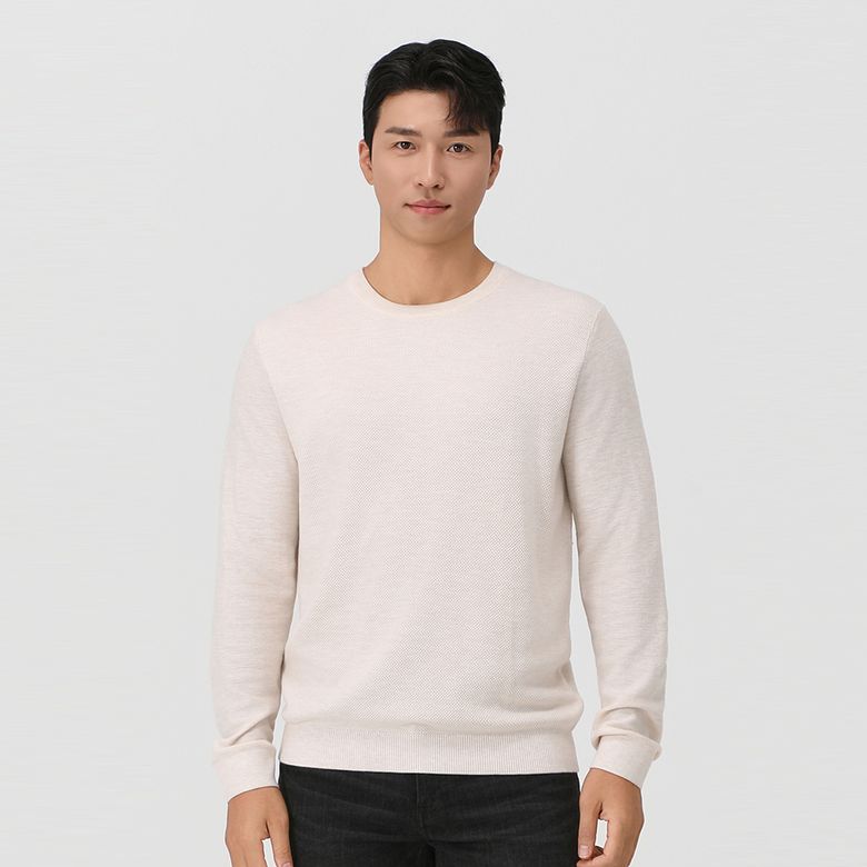 울혼방 라운드넥 스웨터_1I73381