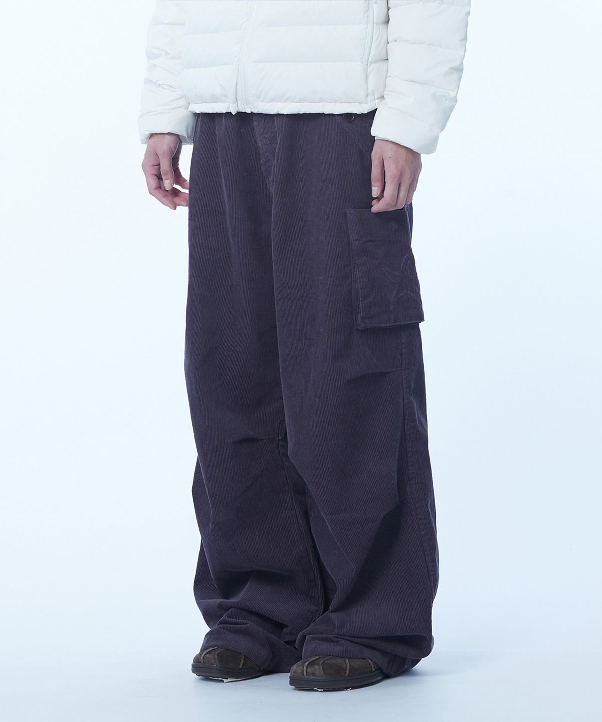 더콜디스트모먼트(THE COLDEST MOMENT) TCM corduroy cargo pants (dark purple)