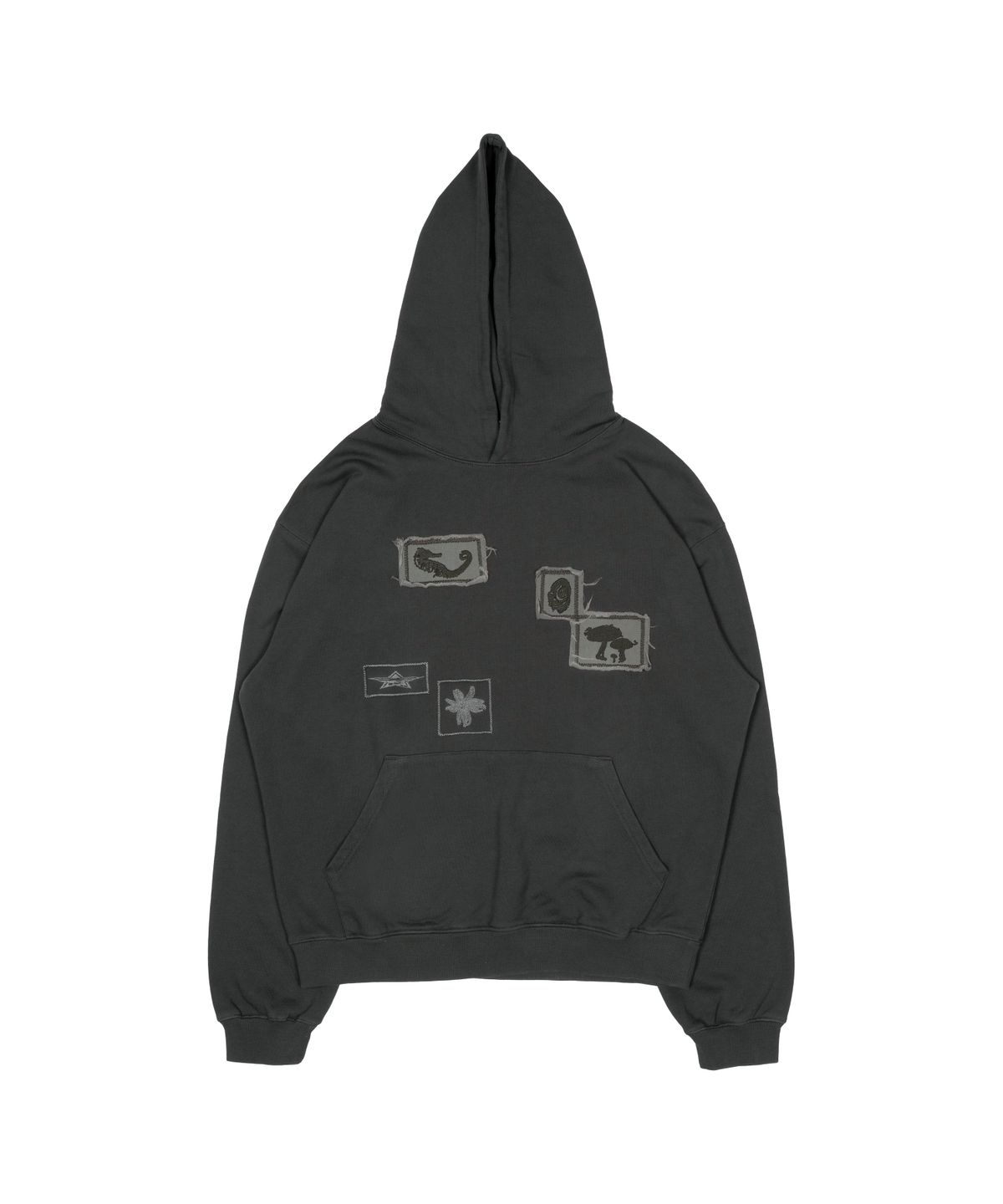 더콜디스트모먼트(THE COLDEST MOMENT) TCM fossil hoodie (charcoal)