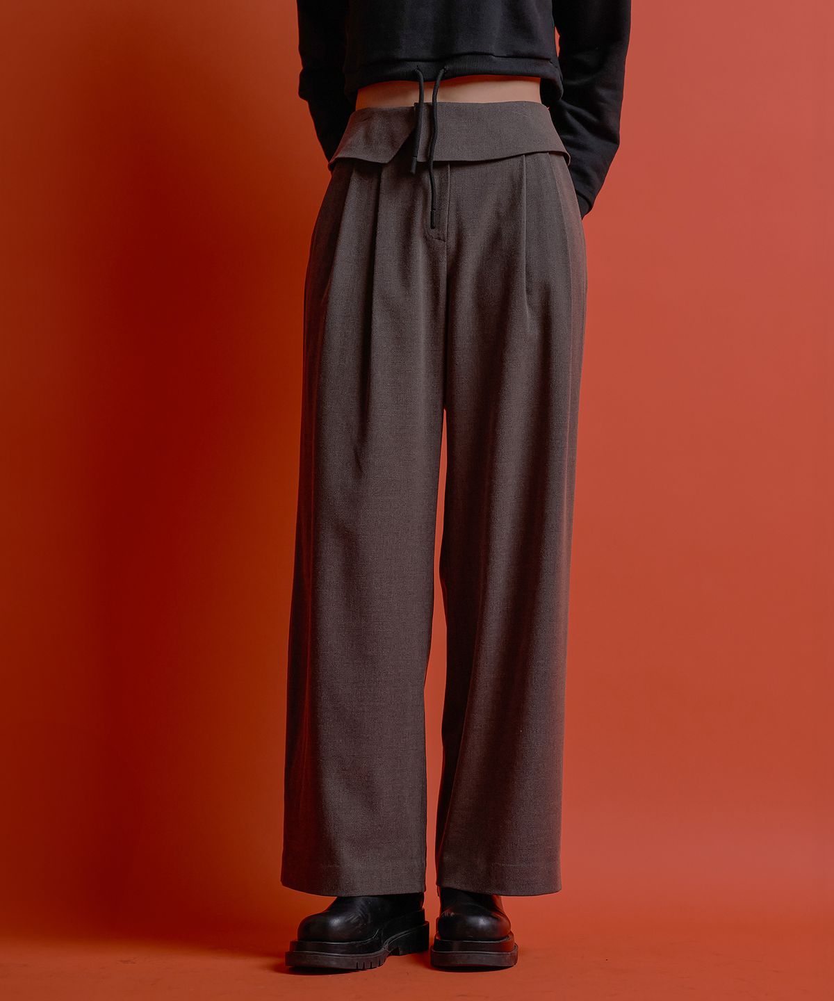 꼬마크(CCOMAQUE) 사폭 여밈 바지 RP32B612