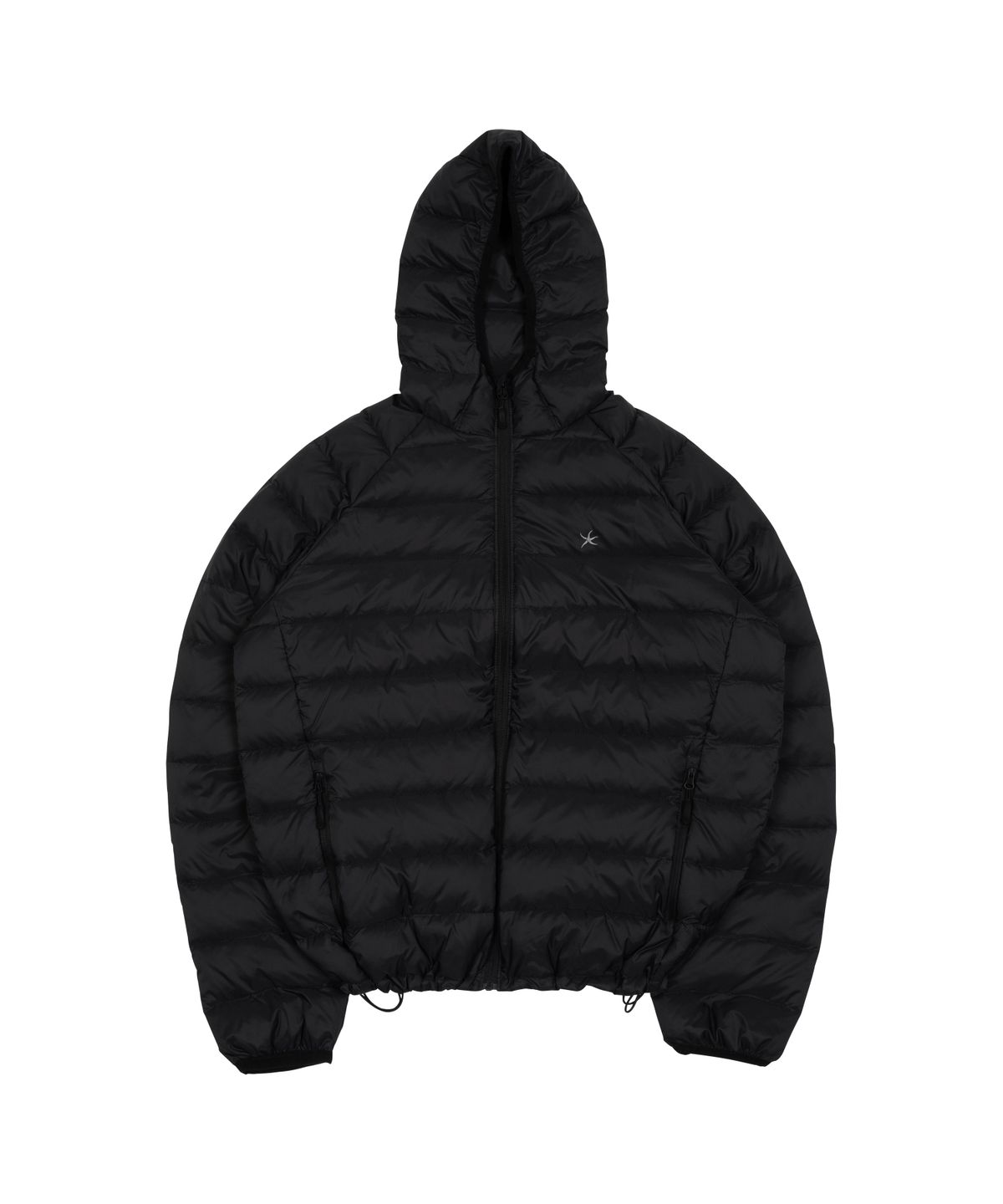 더콜디스트모먼트(THE COLDEST MOMENT) TCM mini logo raglan light puffer jacket (black)
