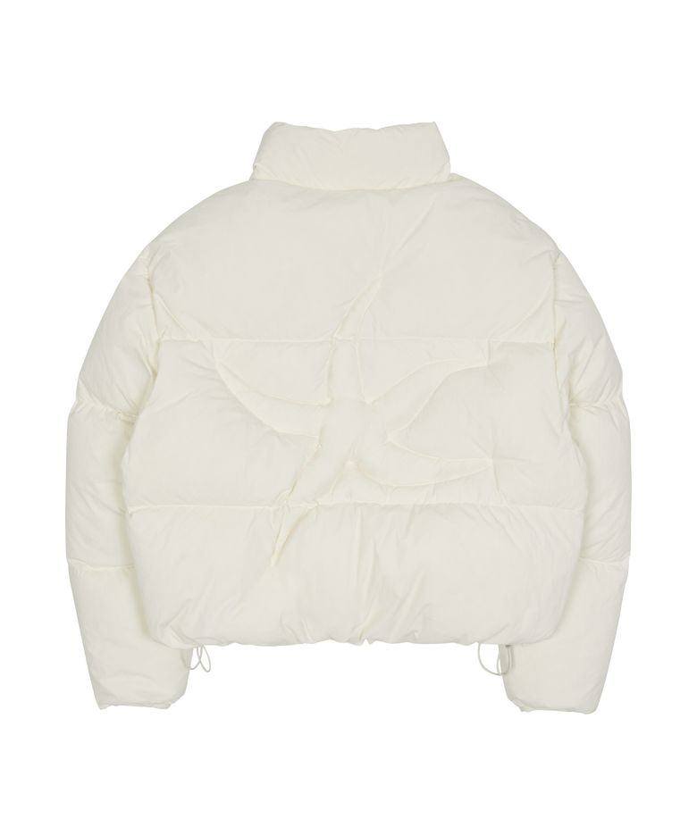 TCM starfish logo puffer jacket (ivory)