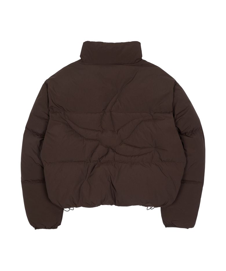 TCM starfish logo puffer jacket (brown)