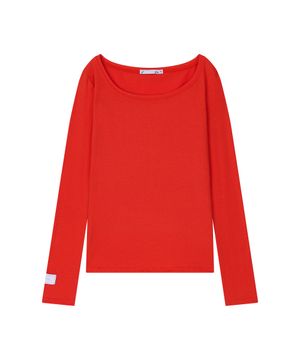 Red Orange My one scoop neck longsleeve