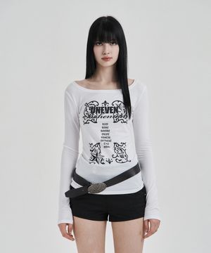 White Bohemian graphic longsleeve