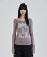Mud gray Bohemian graphic longsleeve
