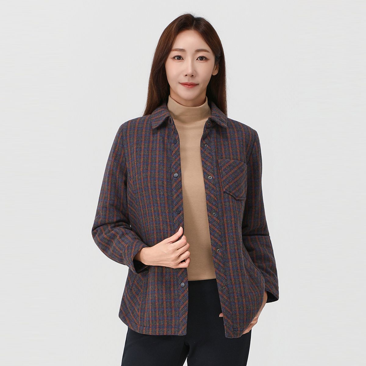 피에이티(PAT) 울혼방 패딩 셔츠_1I81504