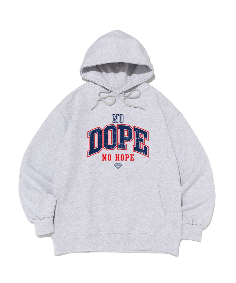 [기모/NO기모] DOPE 오버핏 후드티 (라이트그레이)