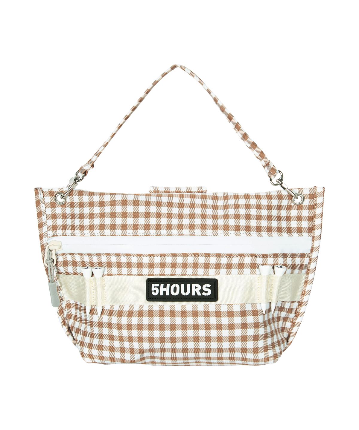 파이브아워스(5HOURS) Gingham Check CART POUCH _ BEIGE
