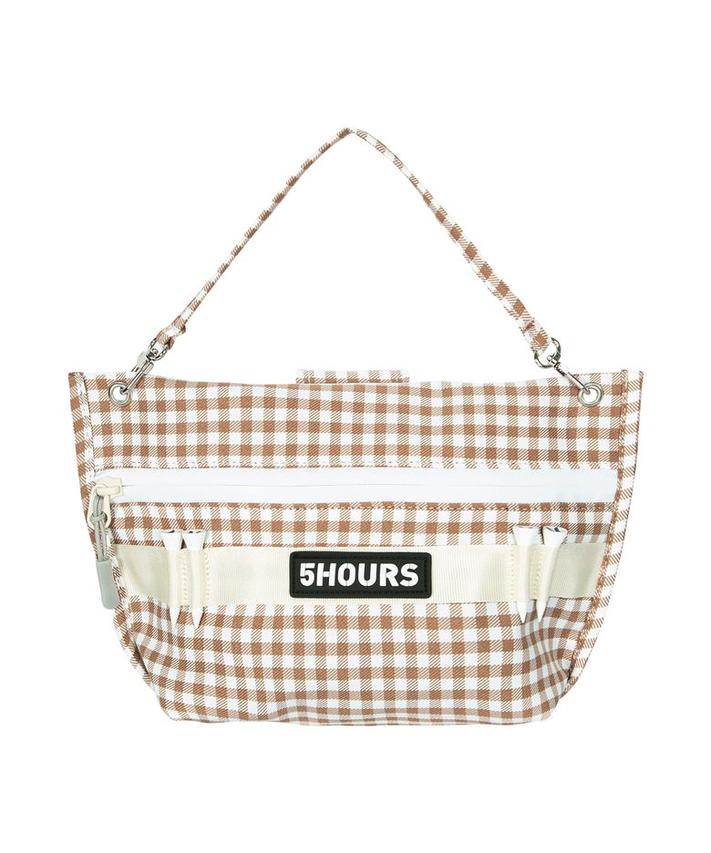 Gingham Check CART POUCH _ BEIGE