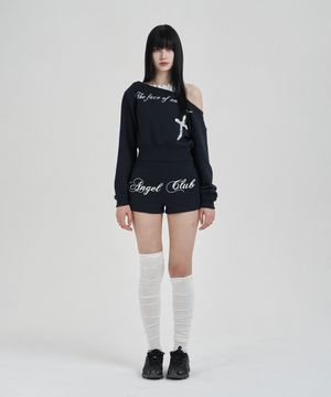 Navy Angel sweat shorts