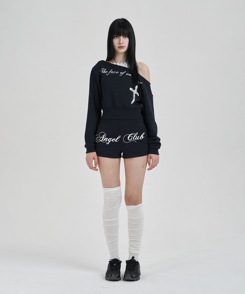 Navy Angel sweat shorts