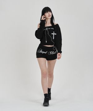 Black Angel sweat shorts