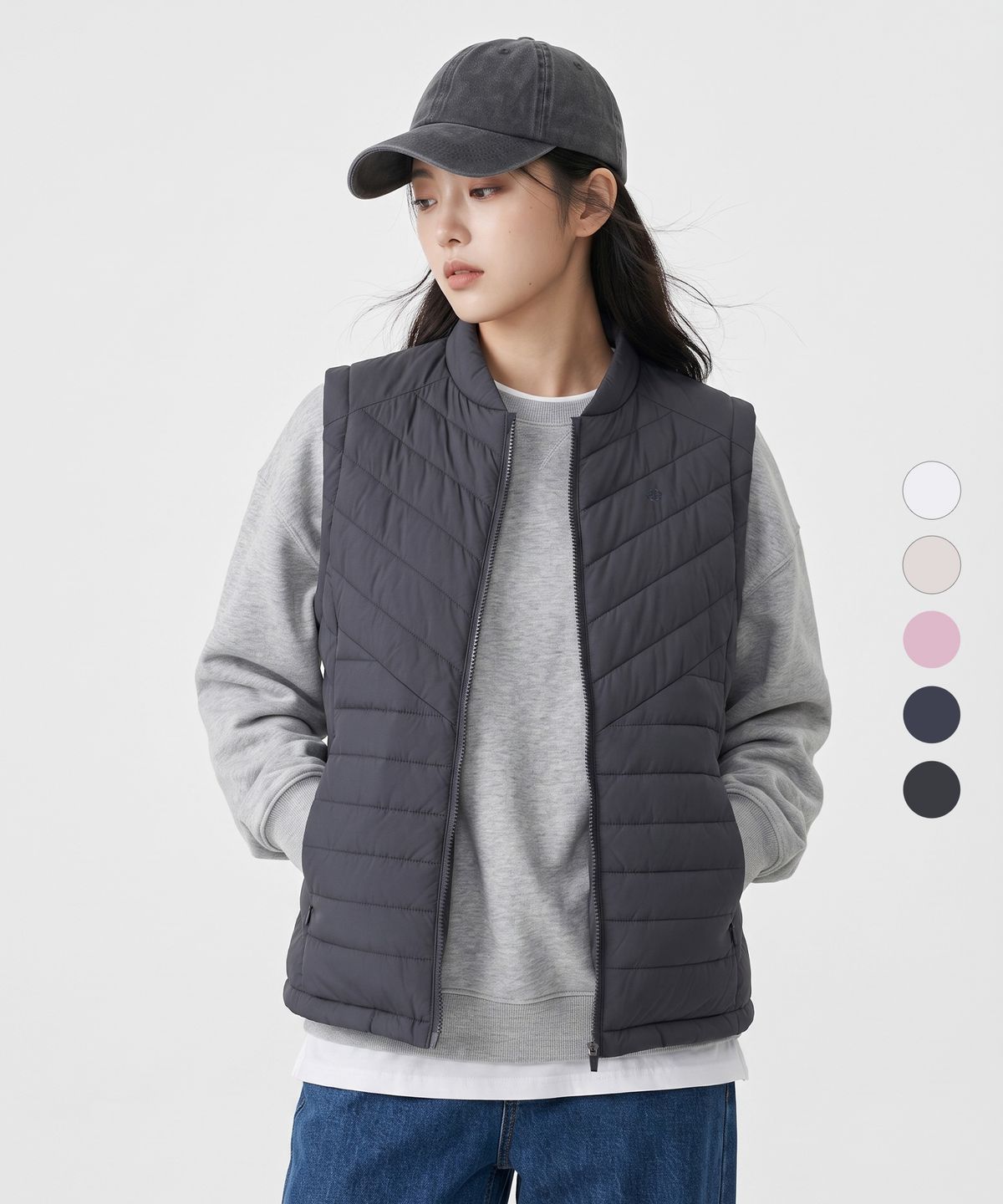 투엘라(2ELA) 미스트핏 여성 경량 웰론 패딩 조끼 5 Colors
