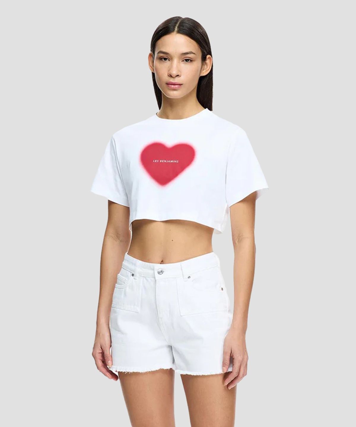 레 벤자민(LES BENJAMINS) (W) 크롭티 016 화이트 CROP TEE 016 WHITE