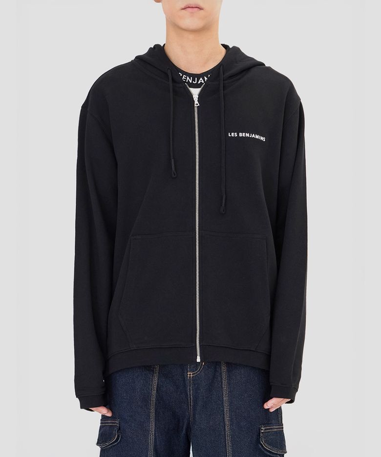 (U) 지퍼 후디 307 블랙 ZIP HOODIE 307 BLACK