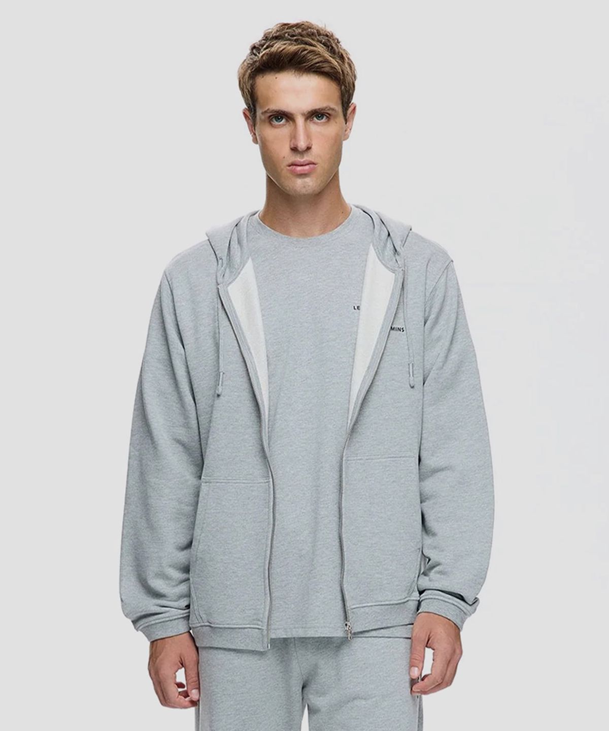 레 벤자민(LES BENJAMINS) (U) 지퍼 후디 308 그레이 멜란지 ZIP HOODIE 308 GREY MELANGE