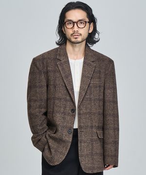 울 체크 오버핏 블레이저 (GLEN CHECK)