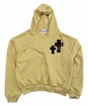 Double Cross Crop Sweat Hoodie ((buttercup))