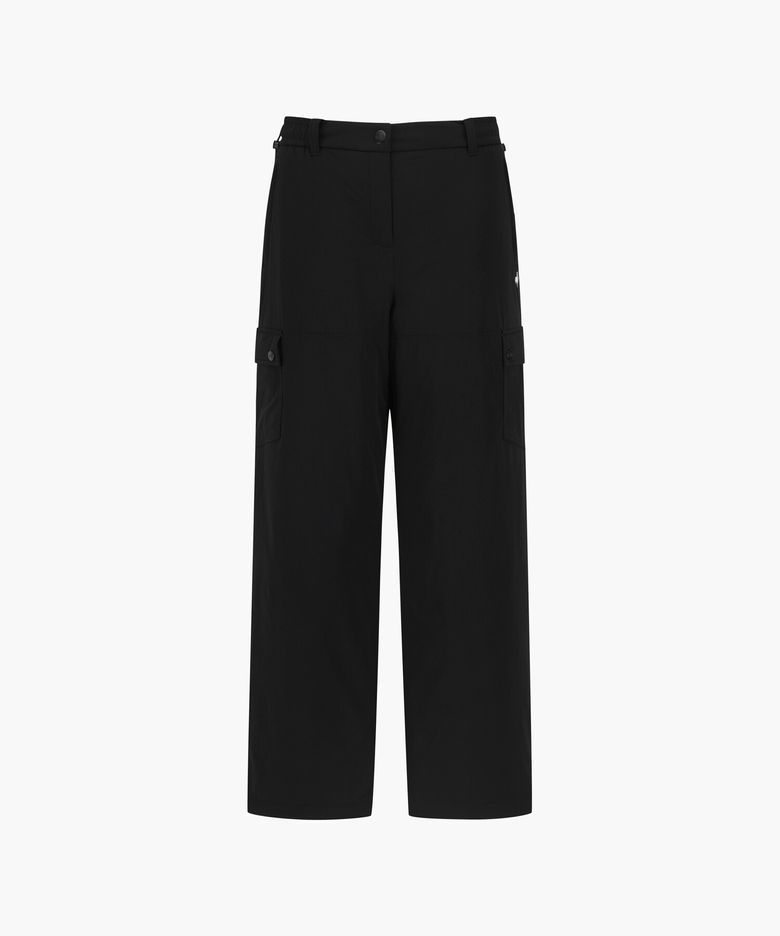여성 패딩 카고포켓 세미와이드 팬츠 _BLCK GQ422LPTO4