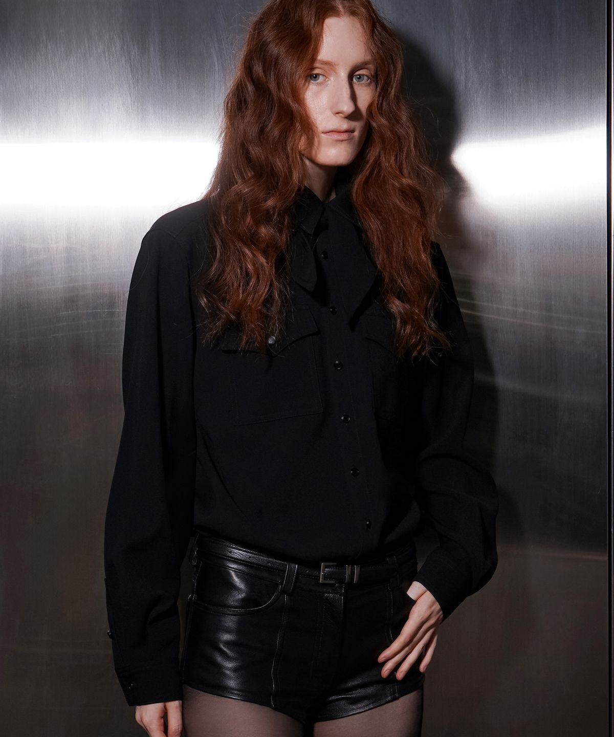 언티지(UNTAGE) 웨스턴 셔츠[Black(UNISEX)]_UTS-FS72