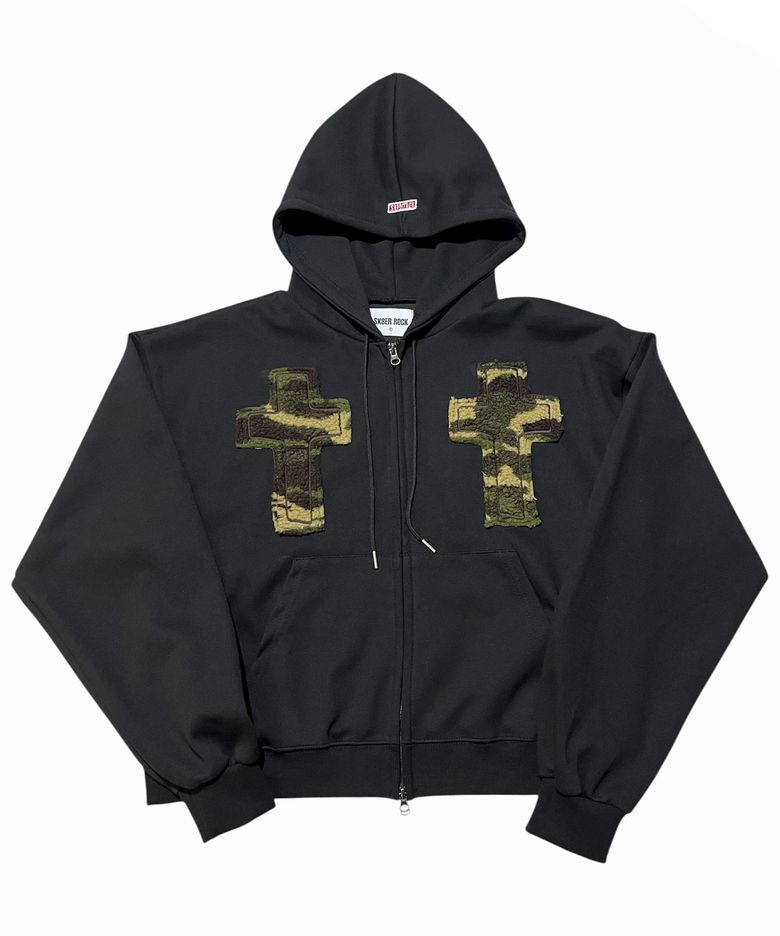 Striking Cross Sweat Hood Zip-Up ((black))
