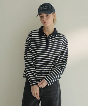 밑단밴딩 S/T 카라 티셔츠