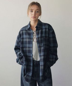 레오 루즈핏 체크 셔츠