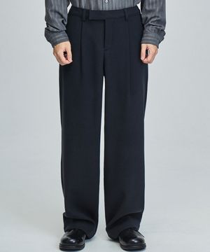 울 릴렉스드핏 슬랙스 (DARK NAVY)