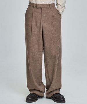 울 릴렉스드핏 슬랙스 (BEIGE)