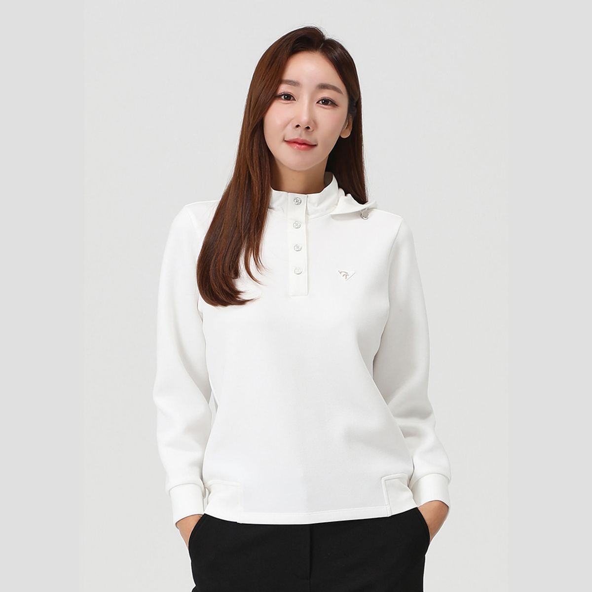 피에이티(PAT) 우븐배색 후드 티셔츠_QJ86031